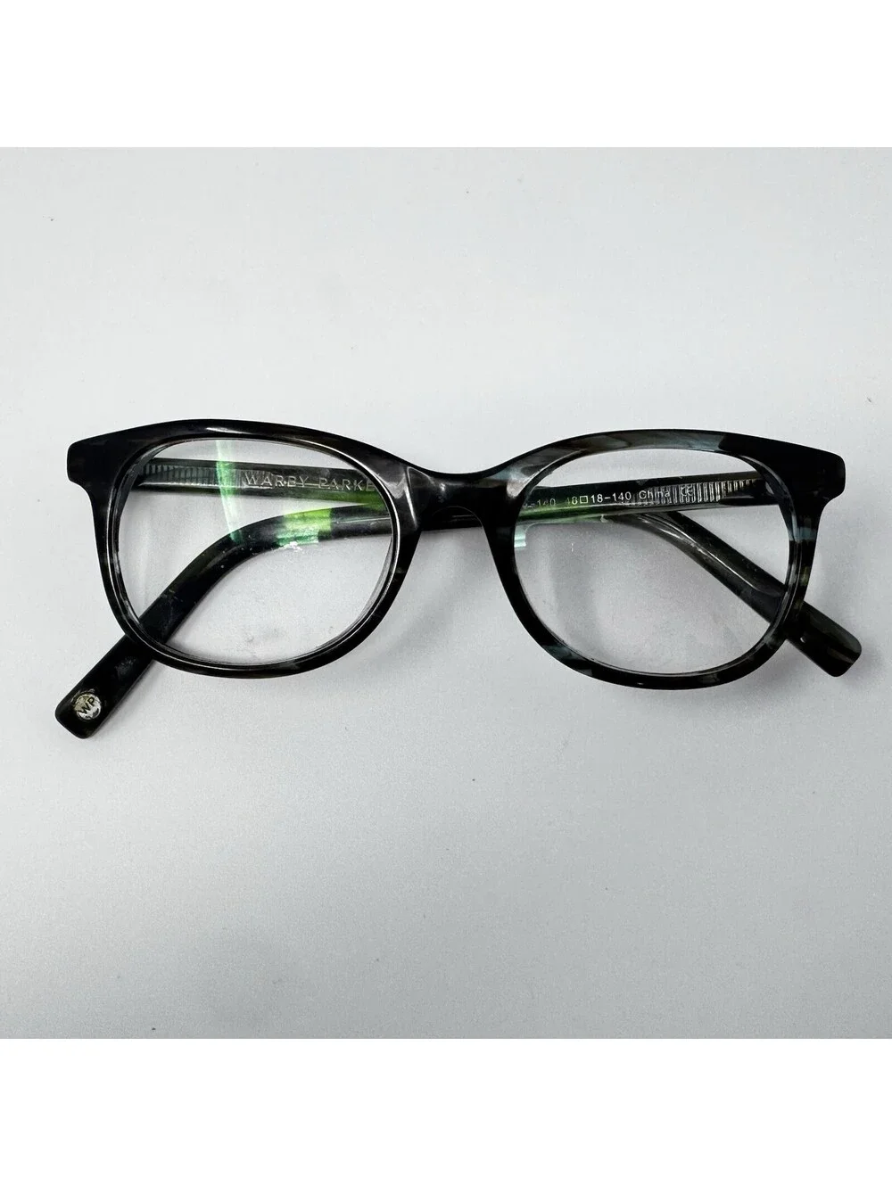 Warby Parker Clyde 140 Blue Green Eyeglass Frames 48-18-140